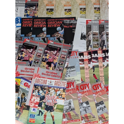 201 - Huge Exeter City Large Programme Bundle Spanning Several Decades Home & Away FA Cup Plus More - Nice... 