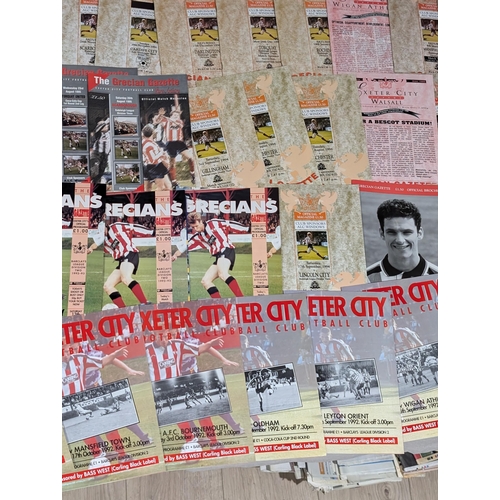 201 - Huge Exeter City Large Programme Bundle Spanning Several Decades Home & Away FA Cup Plus More - Nice... 