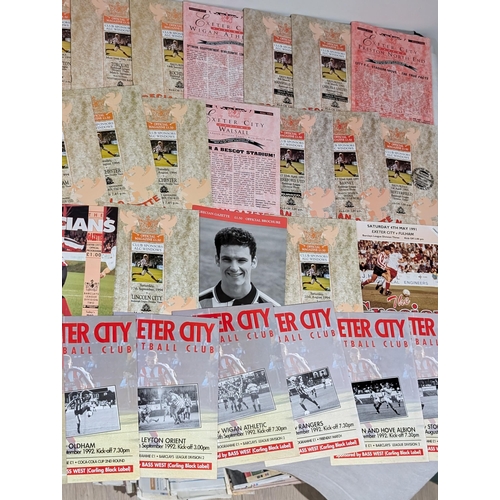 201 - Huge Exeter City Large Programme Bundle Spanning Several Decades Home & Away FA Cup Plus More - Nice... 