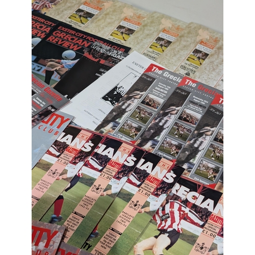 201 - Huge Exeter City Large Programme Bundle Spanning Several Decades Home & Away FA Cup Plus More - Nice... 