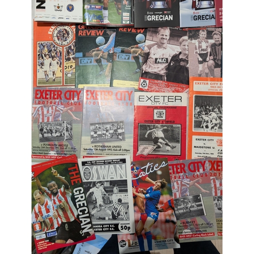 202 - Huge Exeter City Bundle programmes - Home Away - FA Cup, Spanning Several Decades