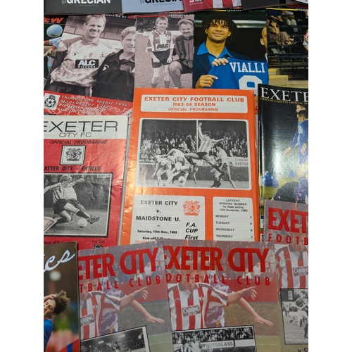 202 - Huge Exeter City Bundle programmes - Home Away - FA Cup, Spanning Several Decades