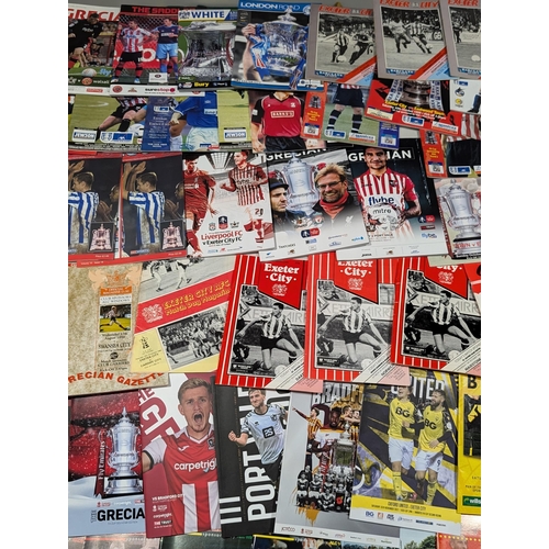 202 - Huge Exeter City Bundle programmes - Home Away - FA Cup, Spanning Several Decades