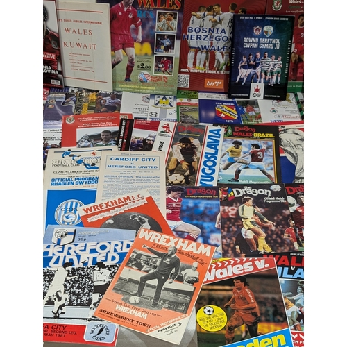 209 - Large Bundle Welsh League / Cup & International Programmes World Cup Interest Etc