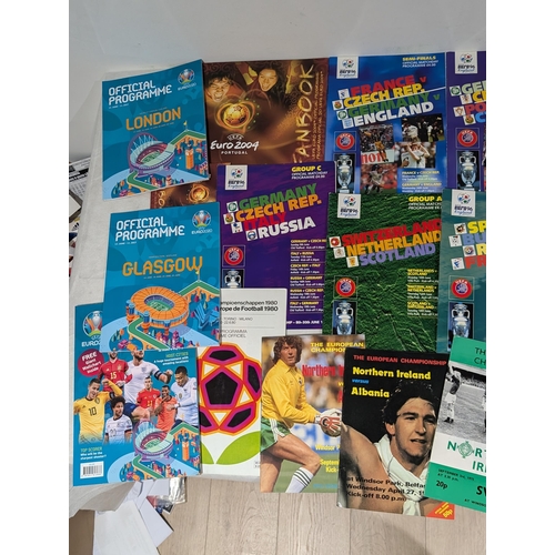 212 - Good bundle Euros Related Programmes Ephemera, Some Vintage