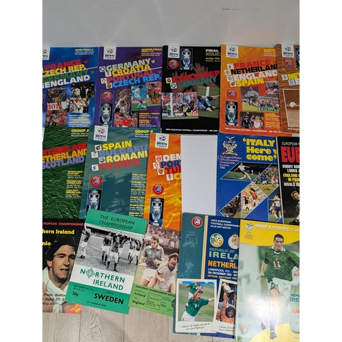 212 - Good bundle Euros Related Programmes Ephemera, Some Vintage