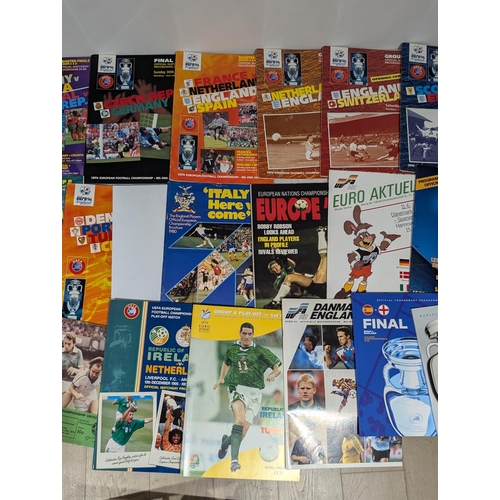 212 - Good bundle Euros Related Programmes Ephemera, Some Vintage