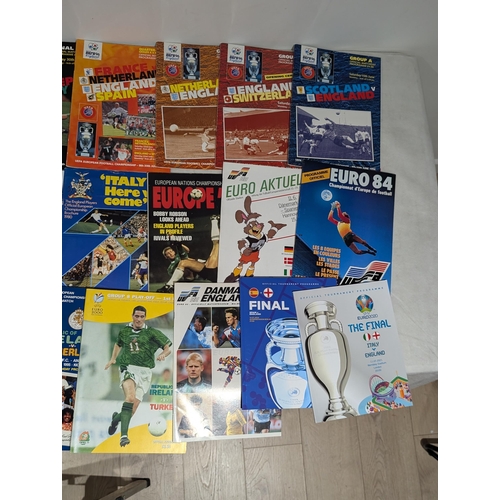 212 - Good bundle Euros Related Programmes Ephemera, Some Vintage