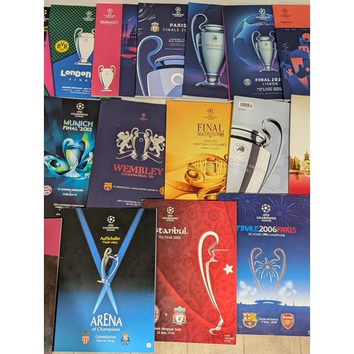 218 - 33 Champions League Programmes - Mostly Finals Editions