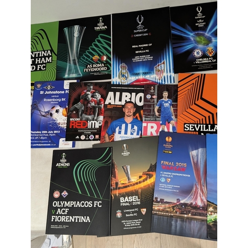 219 - Europa Cup / Conference League / Super Cup Large Selection Programmes Good Amount of Finals