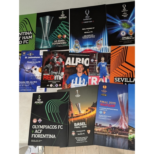 219 - Europa Cup / Conference League / Super Cup Large Selection Programmes Good Amount of Finals