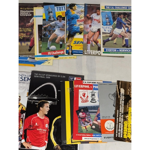 228 - FA Cup Semi Finals Programmes 70s Onwards