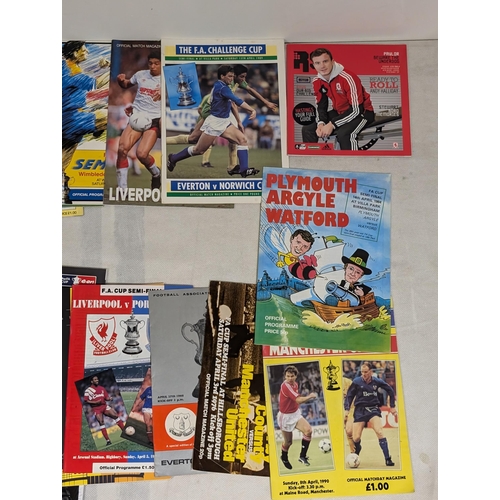 228 - FA Cup Semi Finals Programmes 70s Onwards