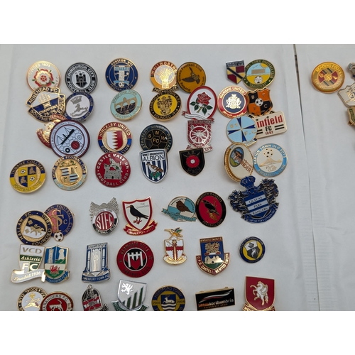 240 - Group 100 Football Lapel Badges / Pin Badges Mostly Non League Lots of Unusual Ones !