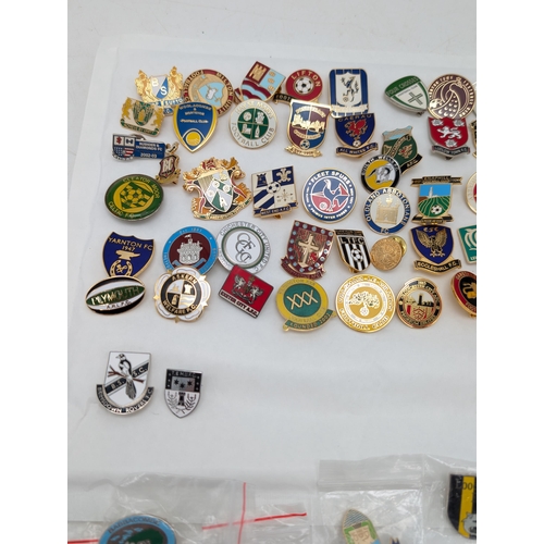 243 - Group 100 Football Lapel Badges / Pin Badges Mostly Non League Lots of Unusual Ones !