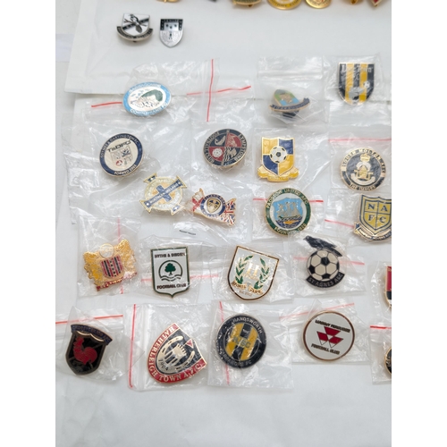 243 - Group 100 Football Lapel Badges / Pin Badges Mostly Non League Lots of Unusual Ones !