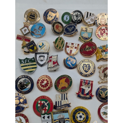 245 - Group 100 Football Lapel Badges / Pin Badges Mostly Non League Lots of Unusual Ones !