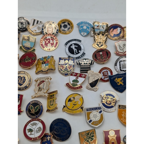 245 - Group 100 Football Lapel Badges / Pin Badges Mostly Non League Lots of Unusual Ones !