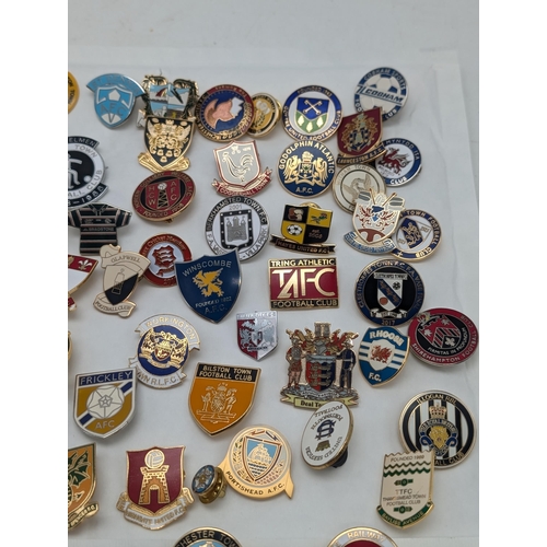 245 - Group 100 Football Lapel Badges / Pin Badges Mostly Non League Lots of Unusual Ones !