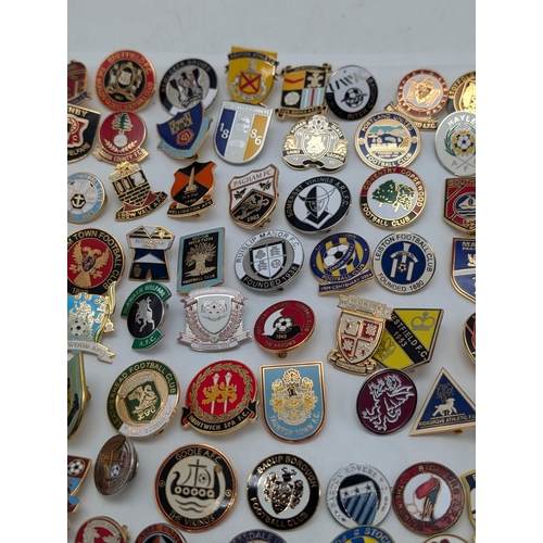 246 - Group 100 Football Lapel Badges / Pin Badges Mostly Non League Lots of Unusual Ones !