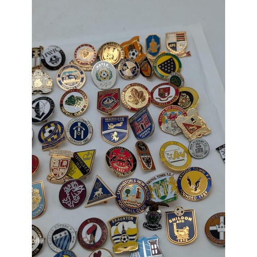 246 - Group 100 Football Lapel Badges / Pin Badges Mostly Non League Lots of Unusual Ones !