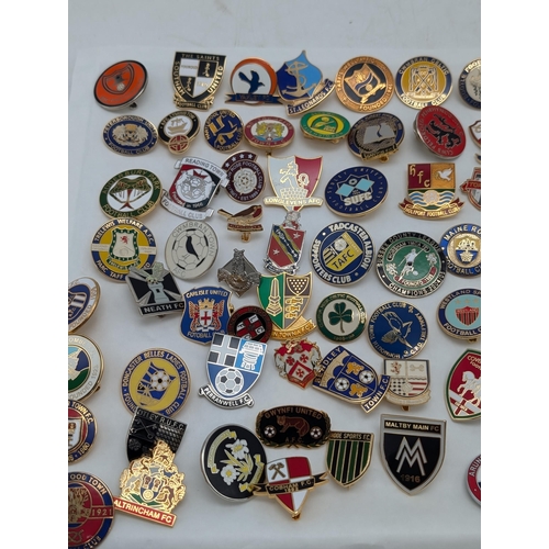 247 - Group 100 Football Lapel Badges / Pin Badges Mostly Non League Lots of Unusual Ones !