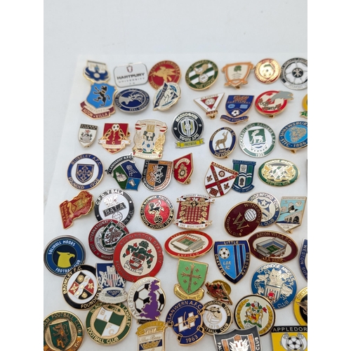 251 - Group 100 Football Lapel Badges / Pin Badges Mostly Non League Lots of Unusual Ones !