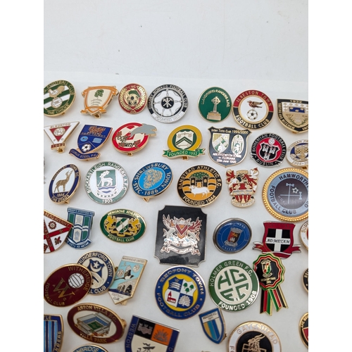 251 - Group 100 Football Lapel Badges / Pin Badges Mostly Non League Lots of Unusual Ones !