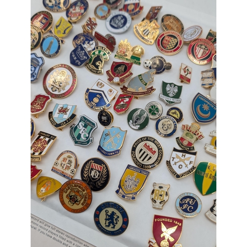 252 - Group 100 Football Lapel Badges / Pin Badges Mostly Non League Lots of Unusual Ones !