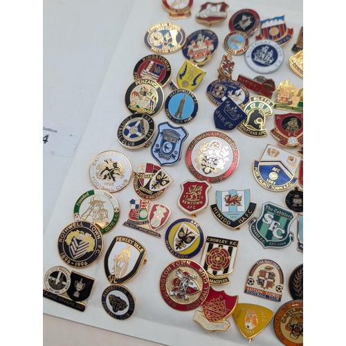 252 - Group 100 Football Lapel Badges / Pin Badges Mostly Non League Lots of Unusual Ones !