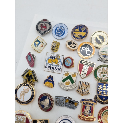 253 - Group 100 Football Lapel Badges / Pin Badges Mostly Non League Lots of Unusual Ones !