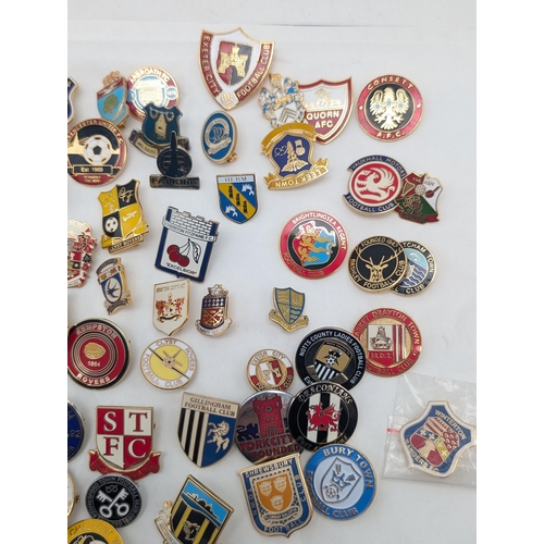 253 - Group 100 Football Lapel Badges / Pin Badges Mostly Non League Lots of Unusual Ones !