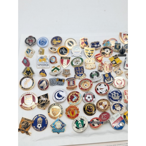 253 - Group 100 Football Lapel Badges / Pin Badges Mostly Non League Lots of Unusual Ones !