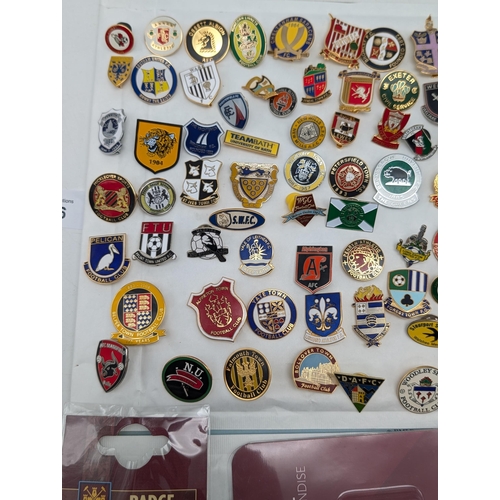 253A - Group 100 Football Lapel Badges / Pin Badges Mostly Non League Lots of Unusual Ones !