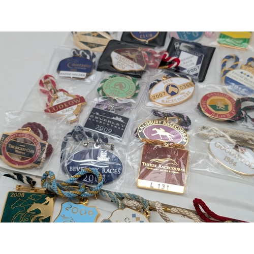 254 - Collection of Horse Racing Enamel Members Badges - Most New And Bagged Good Collection