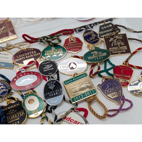 254 - Collection of Horse Racing Enamel Members Badges - Most New And Bagged Good Collection