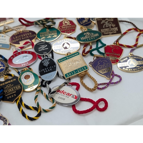 254 - Collection of Horse Racing Enamel Members Badges - Most New And Bagged Good Collection