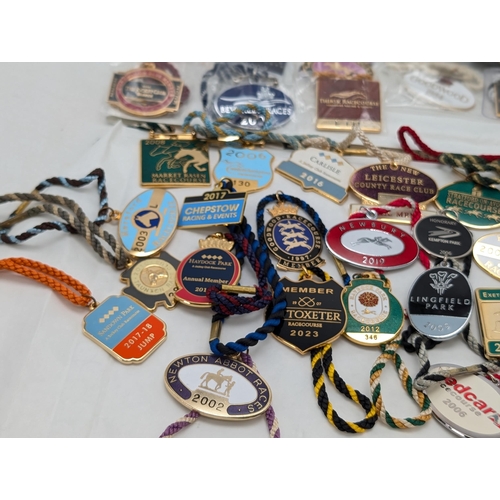 254 - Collection of Horse Racing Enamel Members Badges - Most New And Bagged Good Collection