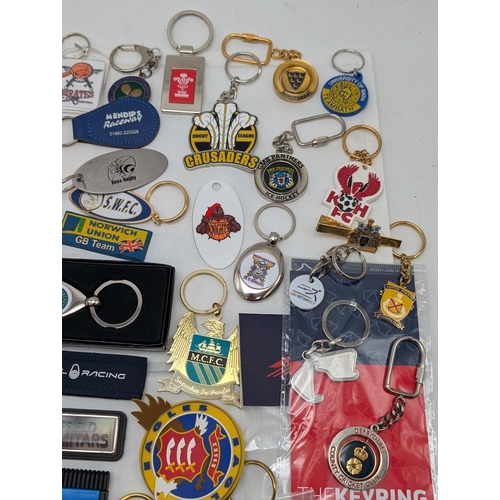 255 - Large Quantity Sports Related Keyrings - Loads to Choose From !