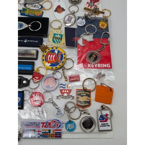 255 - Large Quantity Sports Related Keyrings - Loads to Choose From !