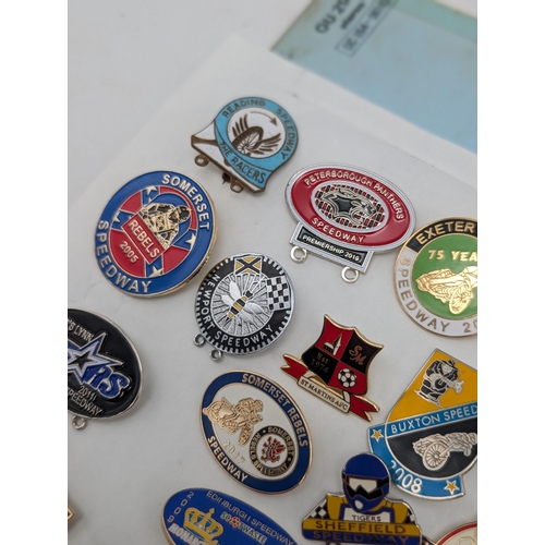 256 - Good Quantity Speedway Badges, Some Unusual Ones.