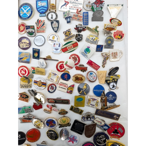 257 - Large Quantity Sporting Badges, Mostly Rugby Plus 100s of Others!