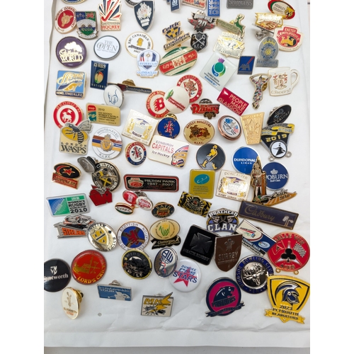 257 - Large Quantity Sporting Badges, Mostly Rugby Plus 100s of Others!