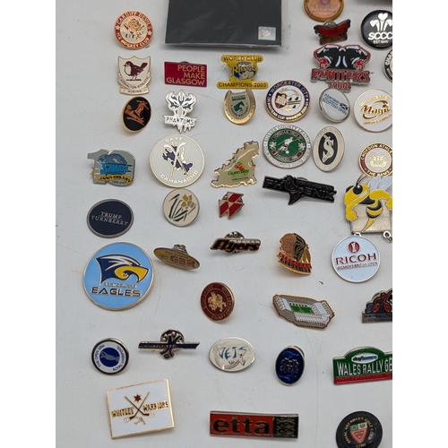 260 - Mixed Bundle Various Sporting Badges, NFL, Roller Derby, Rugby, Hockey All Sorts