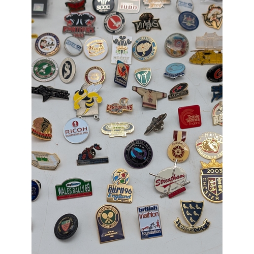 260 - Mixed Bundle Various Sporting Badges, NFL, Roller Derby, Rugby, Hockey All Sorts