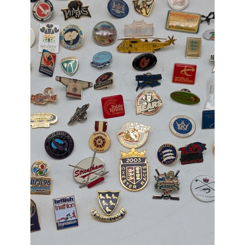 260 - Mixed Bundle Various Sporting Badges, NFL, Roller Derby, Rugby, Hockey All Sorts