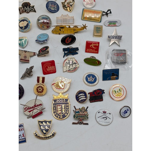 260 - Mixed Bundle Various Sporting Badges, NFL, Roller Derby, Rugby, Hockey All Sorts