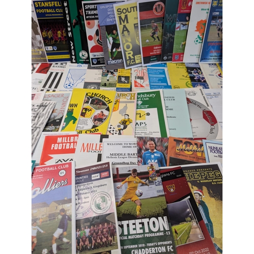 265 - Appx 150 Non League Football Programmes - All in Good Condition Lots of Odd Ones in Here !