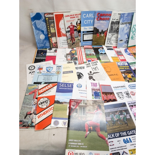 270 - Appx 100 Non League Football Programmes - All in Good Condition Lots of Odd Ones in Here !