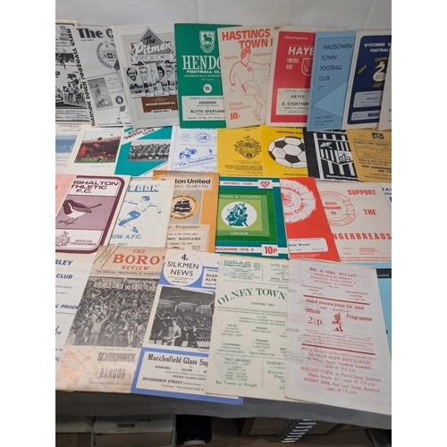 281 - Group 52 Good Vintage Unusual Mostly Non League Programs - Early 70s Onwards Unusual Stamford vs Mar... 